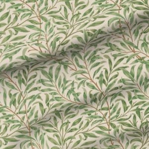 Panneau de rideau ou cantonnière - Fabriqué à la main à l&#39;aide de parures de fenêtre en tissu de coton « William Morris Willow Bough - vintage Original ». Fabriqué à la main