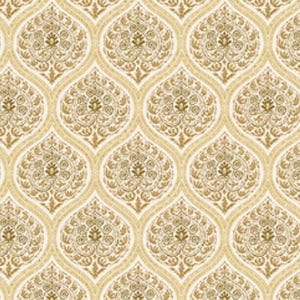 Cascade Roman Shade - Handmade using &quot;Madurai - Gold - Caspian&quot; Fabric by Sanderson&quot; Cotton Fabric. Handcrafted window treatments