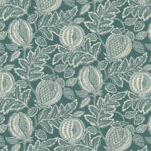 Cascade Roman Shade - Handmade using &quot;Tonal Cantaloupe - Teal - Caspian&quot; Fabric by Sanderson&quot; Cotton Fabric. Handcrafted window treatments