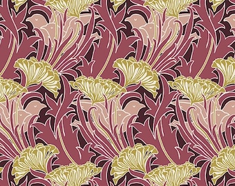 Holiday Tree Skirt - Handmade using "Laceflower - Wine - Lodden Collection" William Morris and Co.