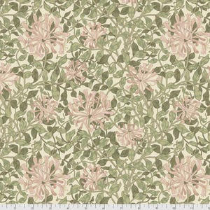 Un panel de cortina o cenefa - Hecho a mano con tela "Honeysuckle - Green" diseñada por William Morris & Co. - Tratamientos para ventanas