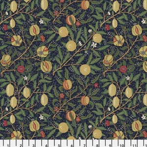 One Curtain Panel or Valance - Handmade using &quot;Fruit - Ink&quot; Fabric designed by William Morris & Co. -Window Treatment