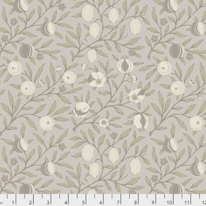 Cascade Roman Shade - Handmade using &quot;Pure Fruit - Dove&quot; Fabric designed by William Morris & Co. - Window Treatments