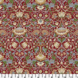 Cascade Roman Shade - Handmade using "Lodden - Crimson" Fabric designed by William Morris & Co. - Window Treatments