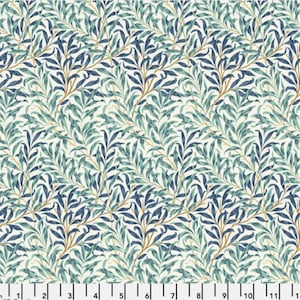 Cascade Roman Shade - Handmade using &quot;Willow Boughs - Mint&quot; Fabric designed by William Morris & Co. - Window Treatments
