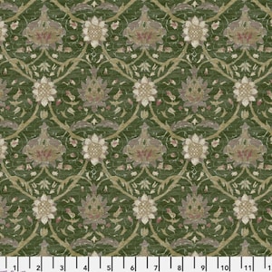 Cascade Roman Shade - Handmade using "Montreal - Forest" Fabric designed by William Morris & Co. - Window Treatments