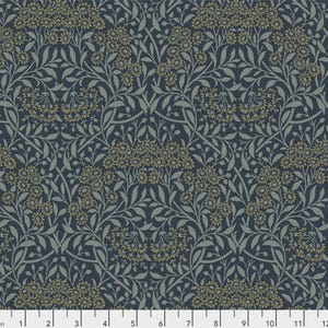 Cascade Roman Shade - Handmade using &quot;Michaelmas Daisy - Ink&quot; Fabric designed by William Morris & Co. - Window Treatments, made in Ohio