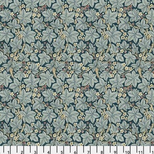 Cascade Roman Shade - Handmade using "Bramble - Indigo" Fabric designed by William Morris & Co. - Window Treatments, made in Ohio