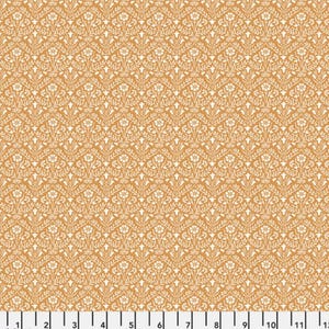 Cascade Roman Shade - Handmade using "Small Bellflowers - Yellow" Fabric designed by William Morris & Co. - Window Treatments