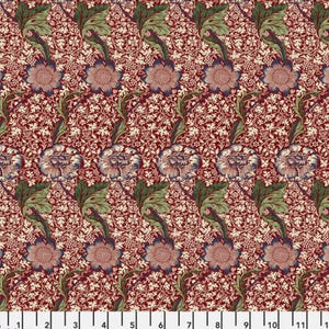 Cascade Roman Shade - Handmade using "Kennet - Berry" Fabric designed by William Morris & Co. - Window Treatments