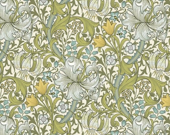 One Curtain Panel or Valance - Handmade using "Golden Lily - Sunshine" Fabric designed by William Morris & Co. - Window Treatments