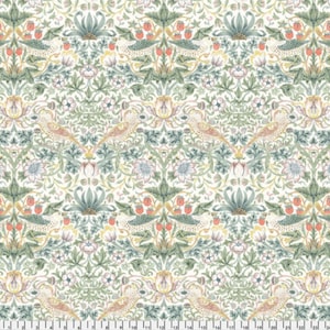 Cascade Roman Shade - Handmade using "Strawberry Thief - Olive" Fabric designed by William Morris & Co. - Window Treatments