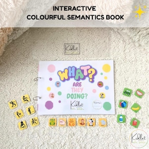 Interactive Colourful Semantics Busy Book- Sentence Building- Animal Edition