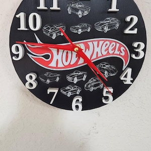 Hot Wheels Quartz Clock Red Hands