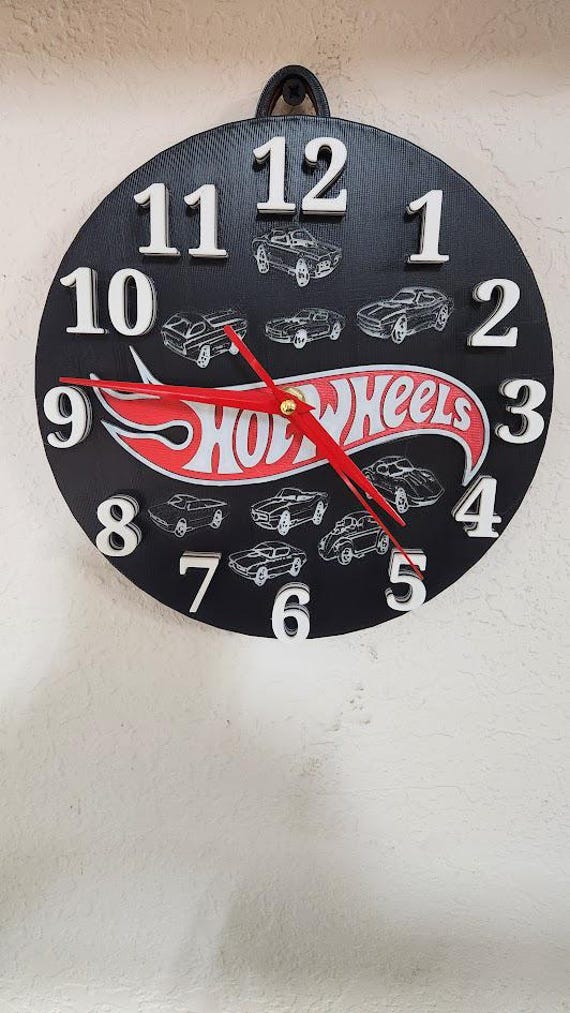 Hot Wheels "Themed" Quartz Clock Red Hands