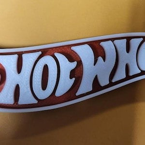 2 Emblemi 3D Adesivi Paraurti Laterali Hot Wheels Edition, Rossi Opachi Per Auto