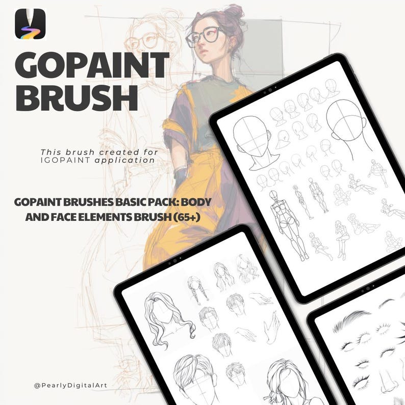 Gopaint Brushes Basic Pack: Body and Face Elements Brush 65+ - Etsy