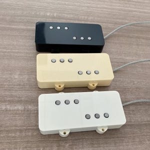 Widerange Alnico 5 Humbucker for Jazzmaster, Bridge, Neck or Set - White, Aged or Black