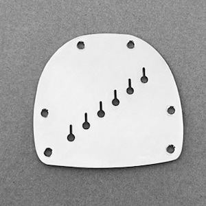Jaguar or Jazzmaster Hardtail Fixed Bridge Stop Tailpiece Plate - Straight or Staggered - Chrome