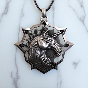 Unicorn 925 Sterling Silver Pendant, Mythical Horse Necklace, Unique Fantasy Jewelry, Handcrafted Gift for Her, Statement Amulet