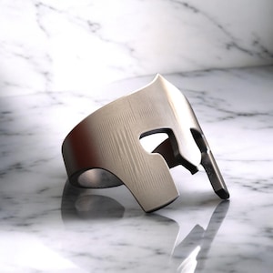 Spartan Helmet Ring 925 Sterling Silver, Ancient Warrior Ring, Silver Spartan Rings, Spartan Helmet Ring, Silver Helmet Ring, Spartan  Ring