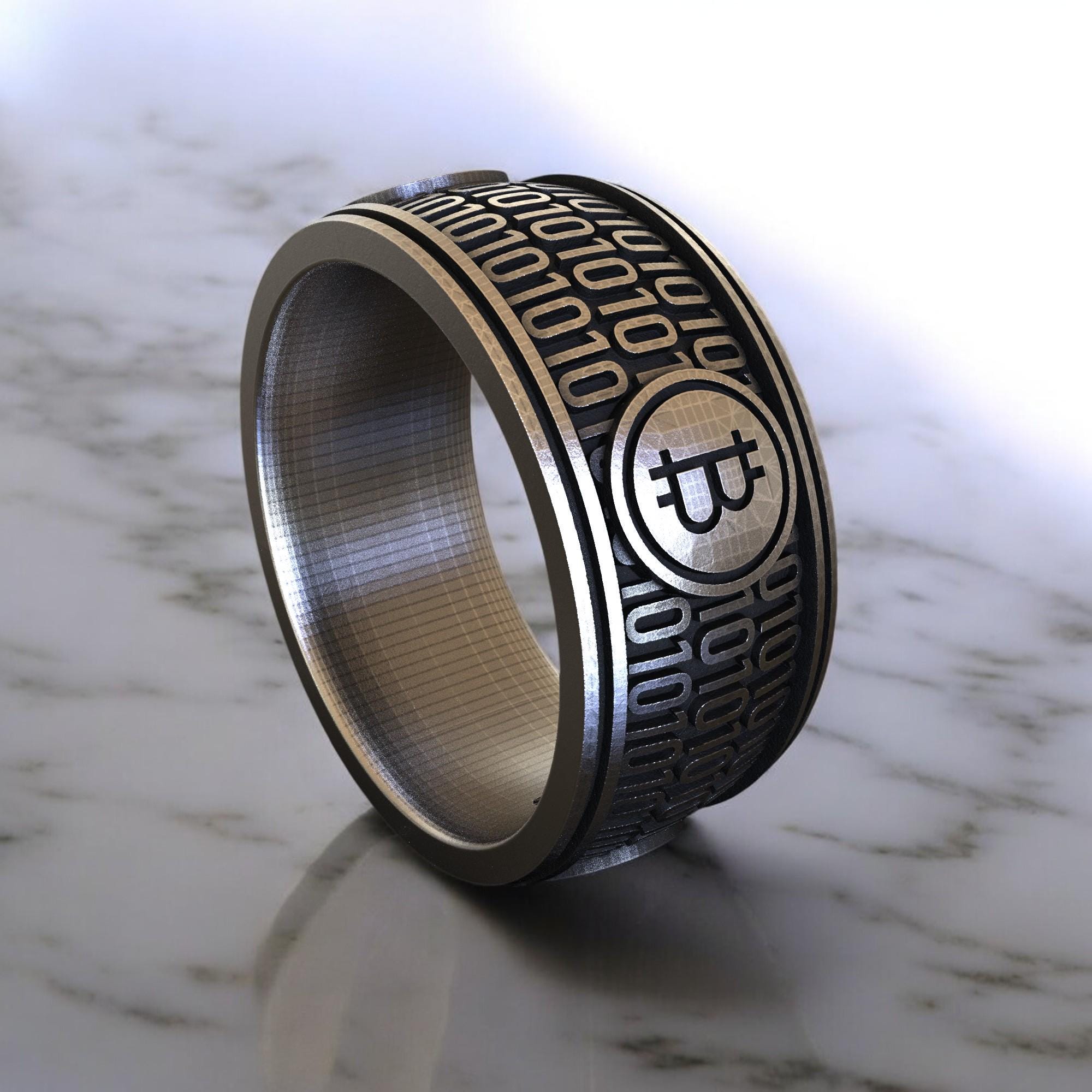 Gold Bitcoin Ring - Etsy