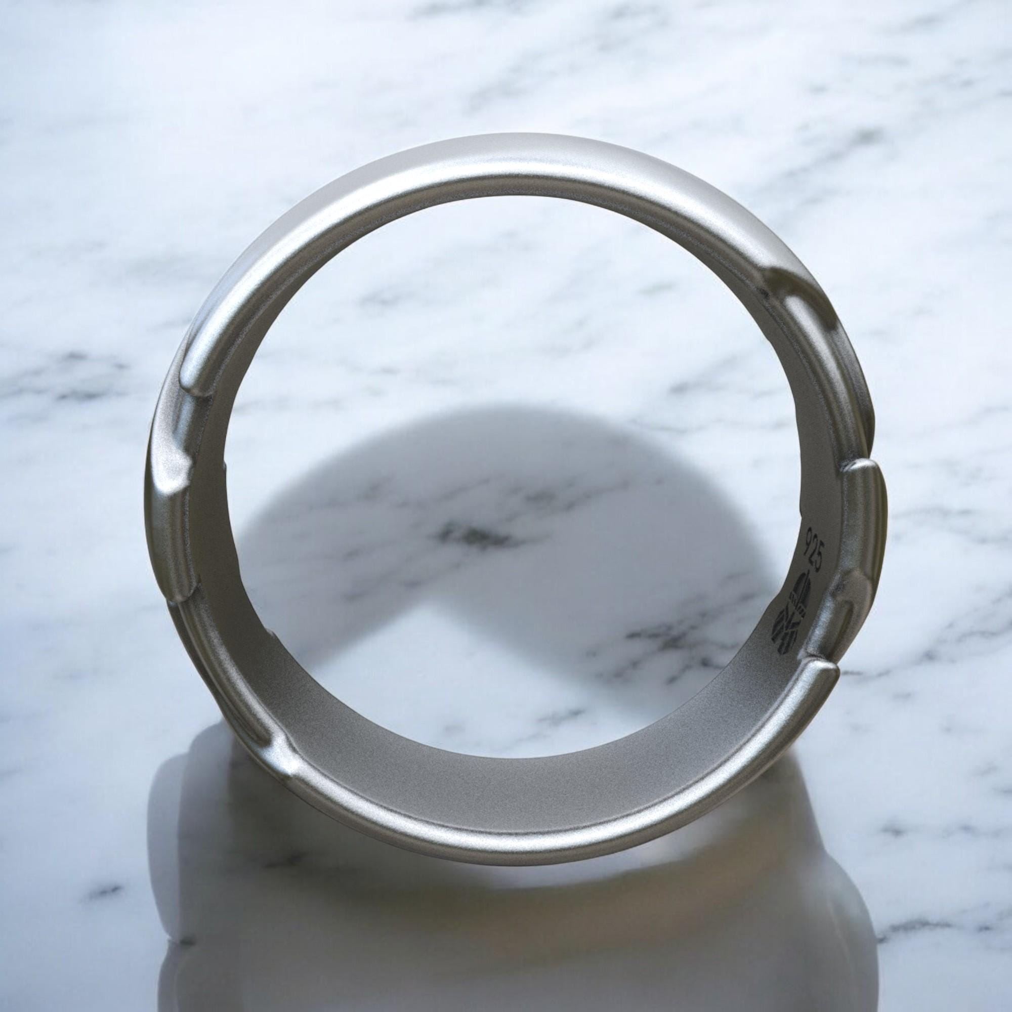 Anello Regolabile Con Zampa In Argento Sterling 925 - Design Mano-in-z