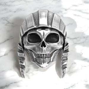 Pharaoh Skull Ring, 925 Silver Egyptian Ring, Unique Skull Jewelry, Handcrafted Men&#39;s Ring, Hat Skull Ring, Statement Ring