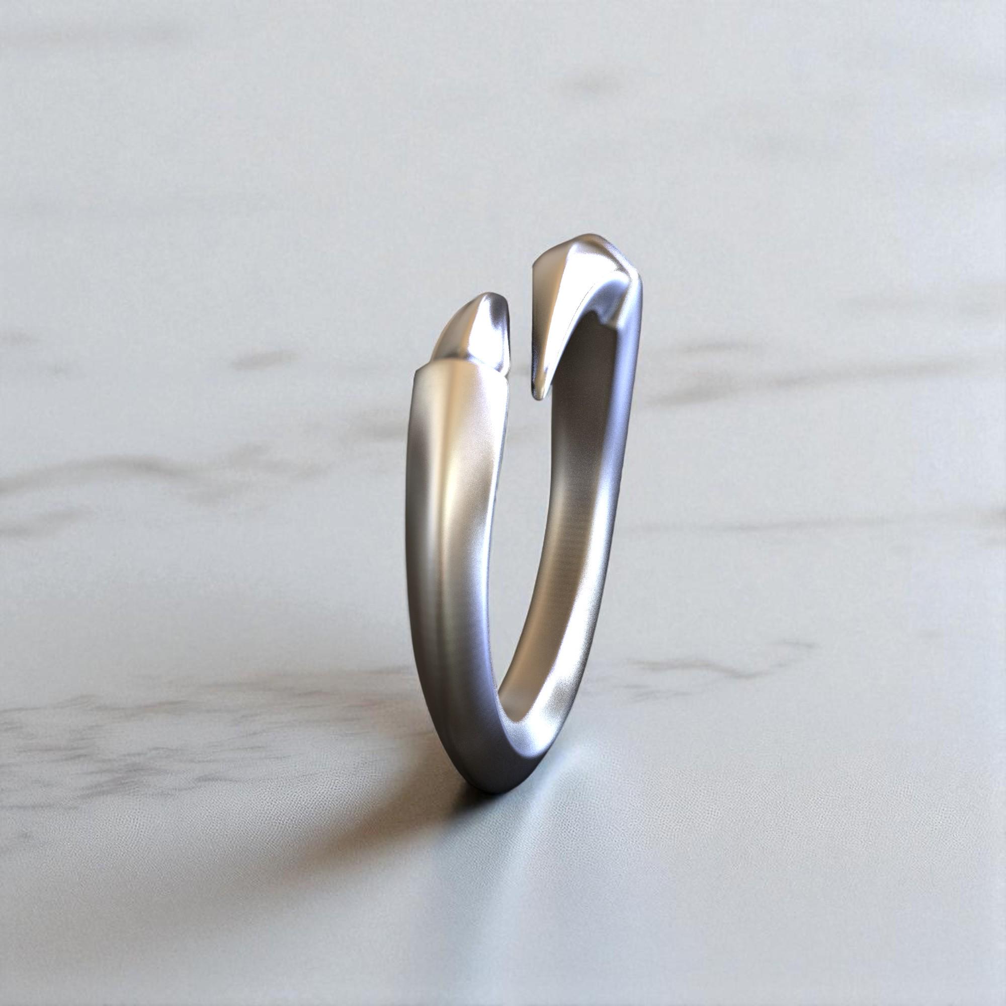 ハンドクラフトのスターリングシルバー製タロンクローリング