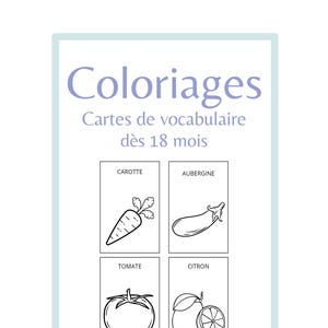 Vocabulary and Coloring Cards for Kids | Printable PDF | Montessori | Ages 18 Months and Up