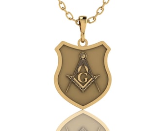 Masonic Jewelry Necklace , Square and Compass G Symbol Freemasonry Gift