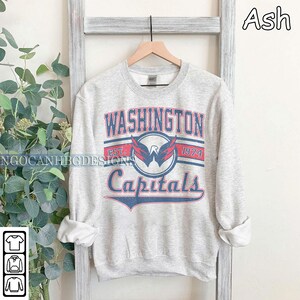 Washington Capitals Sweatshirt Crewneck, Vintage Capitals shirt, Washington Hockey Fan shirt, Hockey Tee, Capitals Sweatshirt