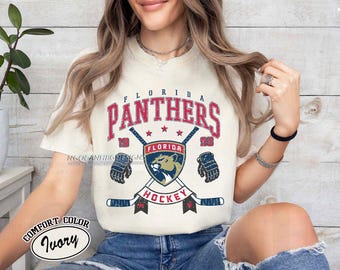 Comfort Colors® Florida Panthers Hockey T-shirt, Unisex Tee Shirt for Sports Fans, Graphic Sports Tee, Panthers Team Shirt, Hockey Fan