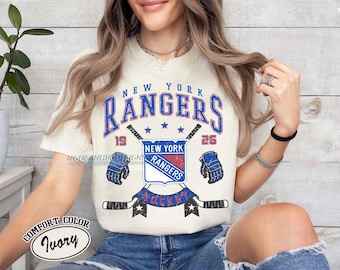 Comfort Colors® New York Rangers Hockey T-shirt, Unisex Tee Shirt for Sports Fans, Graphic Sports Tee, Rangers Team Shirt, Hockey Fan