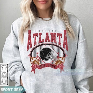 Vintage Atlanta Football Sweatshirt, Retro Game Day Crewneck, Georgia State Unisex Fan Shirt, Classic Sports Gift Pullover