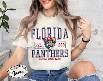 Vintage Comfort Colors® Florida Panthers T-Shirt | Comfort Colors Hockey Tee | Retro Hockey Fan Shirt for Game Day