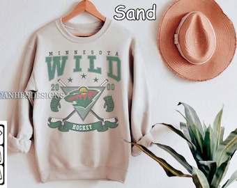 Minnesota Wild Vintage 90s Sweatshirt, Ice Hockey Shirt, Crewneck Minnesota Wild Sweatshirt, Minnesota Wild Fan Gift Unisex Hoodie