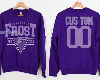 Vintage Minnesota Frost Sweatshirt, Vintage Frost shirt, Minnesota Hockey Women Sweater, Hockey Women Sweatshirt, Frost Sweatshirt