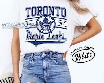 Comfort Colors® Toronto Maple Leafs Hockey T-shirt, Custom Vintage Graphic Tee, Toronto Maple Hockey Gift For Fan