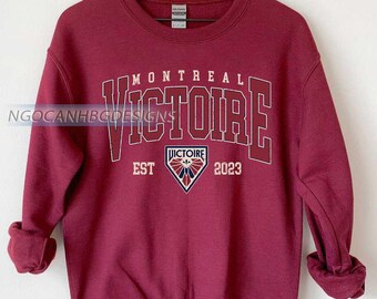 Montreal Hockey Sweatshirt | Montreal Victoire Sweatshirt | Montreal Hockey Fan shirt |Montreal Victoire Sweatshirt Crewneck | Women Hockey