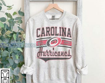 Carolina Hurricanes Sweatshirt Crewneck, Vintage Hurricanes shirt, Carolina Hockey Fan shirt, Hockey Tee, Hurricanes Sweatshirt