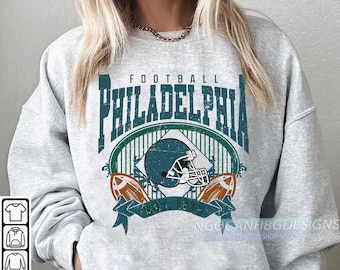 Vintage Philadelphia Football Sweatshirt, Retro Game Day Crewneck, City of Brotherly Love Unisex Fan Shirt, Classic Sports Gift Pullover