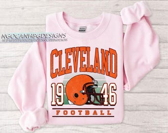 Vintage Cleveland Football 1946 Sweatshirt, Retro Style Game Day Crewneck, Unisex Sports Pullover, Classic Forest City Fan Apparel Gift