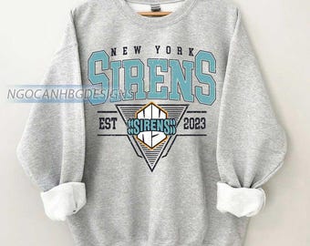 Vintage New York Sirens Sweatshirt Crewneck, Vintage Sirens shirt, New York Hockey Women Sweater, Hockey Women Sweater, Sirens Sweatshirt
