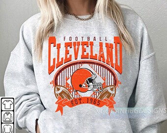 Vintage Cleveland Football Sweatshirt, Retro Game Day Crewneck, Forest City Unisex Fan Shirt, Classic Sports Gift Pullover