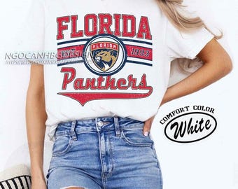 Comfort Colors® Florida Panthers Hockey T-shirt, Custom Vintage Graphic Tee, Florida Hockey Gift For Fan