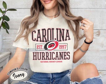 Vintage Comfort Colors® Carolina Hurricanes T-Shirt | Comfort Colors Hockey Tee | Retro Hockey Fan Shirt for Game Day