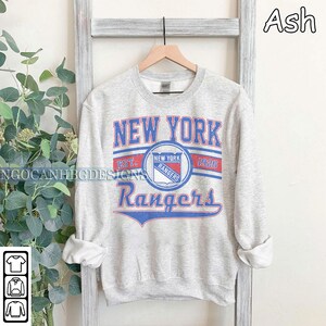 New York Rangers Sweatshirt Crewneck, Vintage Rangers shirt, New York Hockey Fan shirt, Hockey Tee, Rangers Sweatshirt