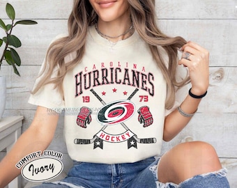 Comfort Colors® Carolina Hurricanes Hockey T-shirt, Unisex Tee Shirt for Sports Fans, Graphic Sports Tee, Hurricanes Team Shirt, Hockey Fan