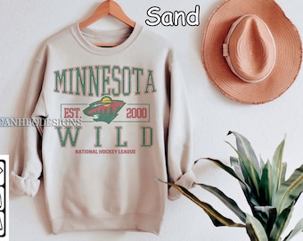 Minnesota Wild Sweatshirt, Vintage Style Minnesota Hockey Crewneck, Retro Minnesota Hockey Shirt, Retro Minnesota Ice Hockey Sweater